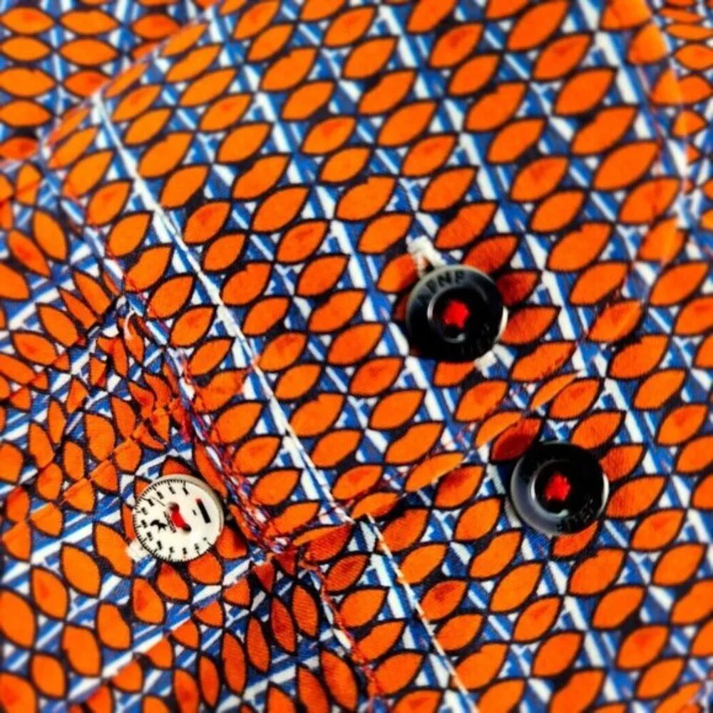 A Fish Named Fred Dress Shirt All Over Print Multicolor Long Sleeve Mens Size XL - Picture 7 of 11